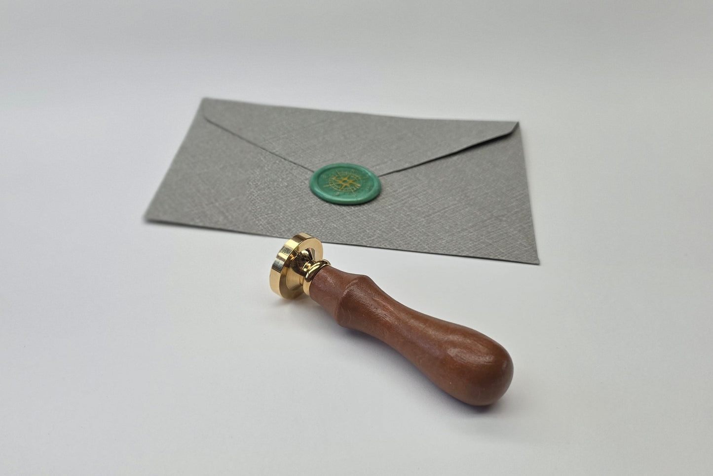Brown stamp handle