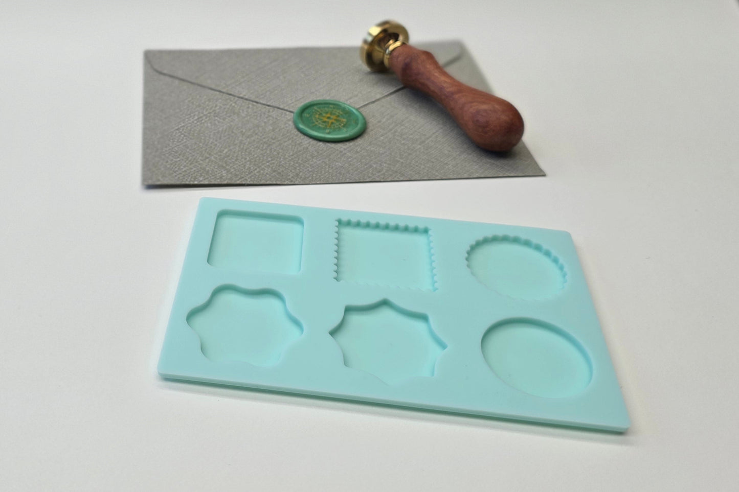 Turquoise silicone mold
