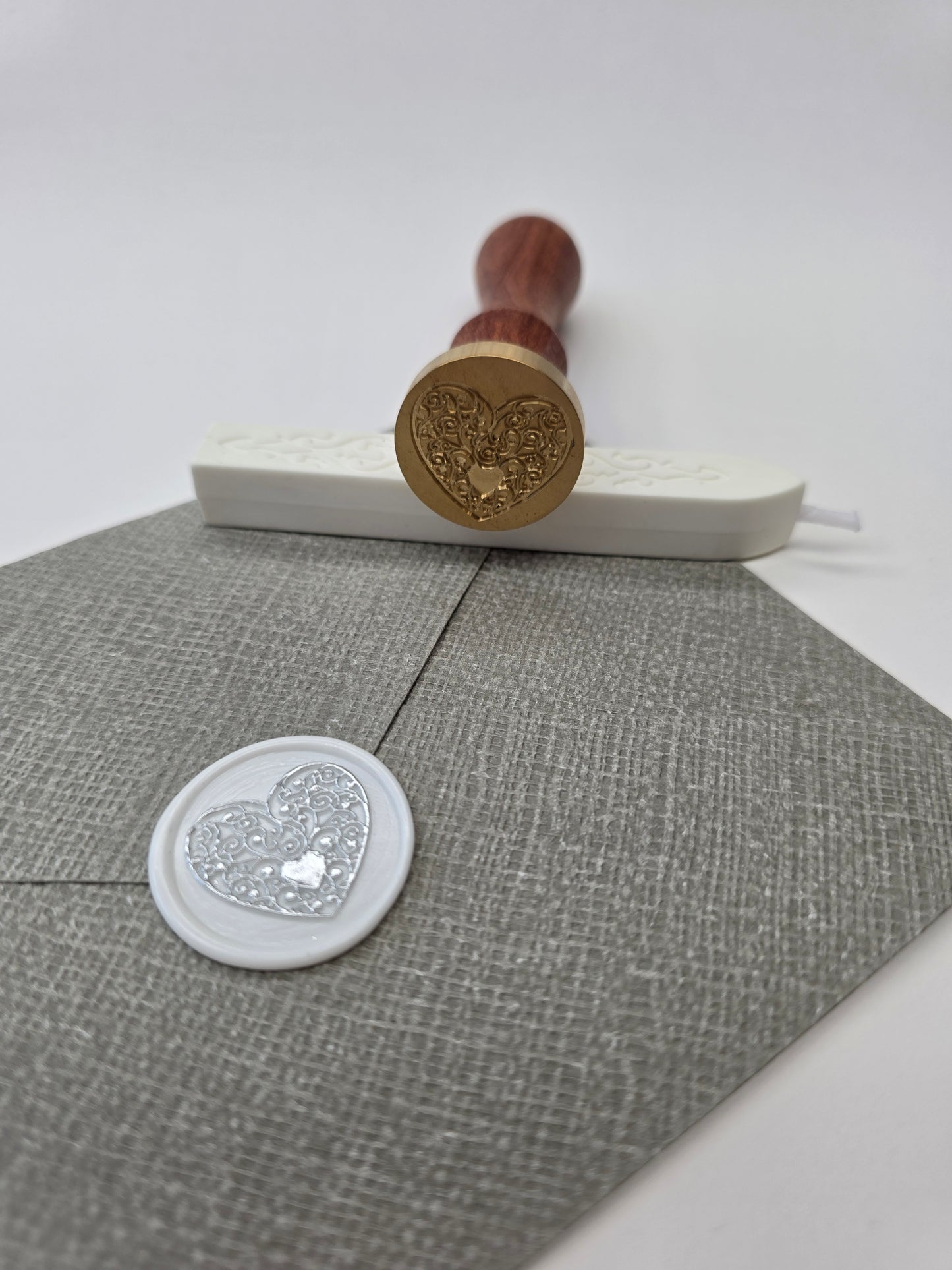 Heart filigree stamp head